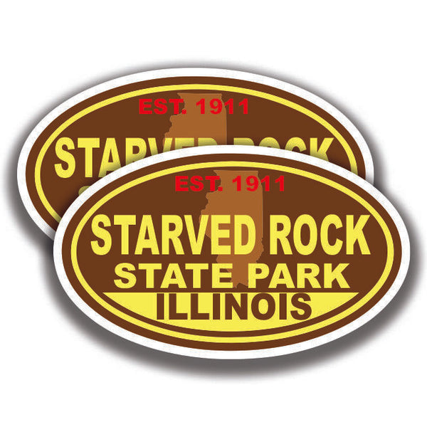 STARVED ROCK STATE PARK DECAL 2 Stickers Illinois Bogo Car Window