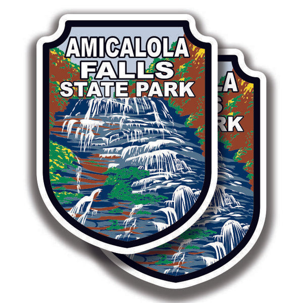 AMICALOLA FALLS STATE PARK DECAL 2 Stickers Georgia Bogo For Car Truck Window