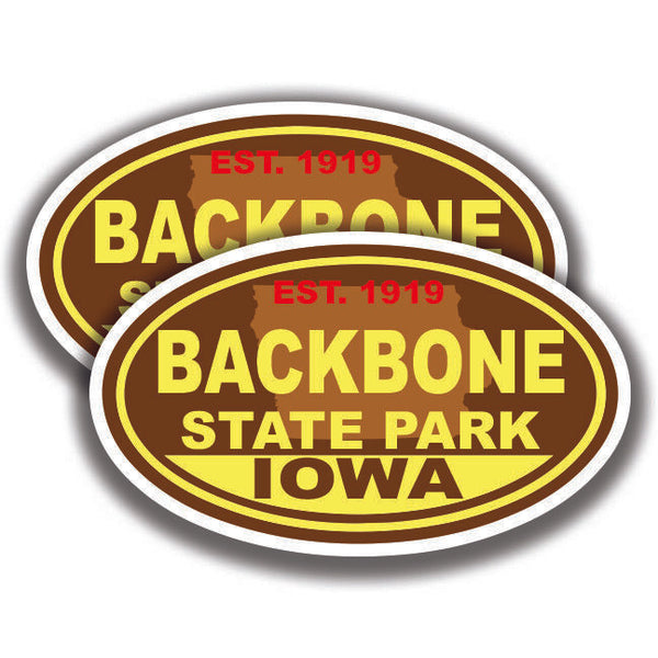 BACKBONE STATE PARK DECAL 2 Stickers Iowa Bogo Car Window