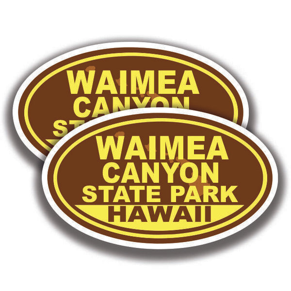 WAIMEA CANYON STATE PARK DECAL Hawaii 2 Stickers Bogo Car Window