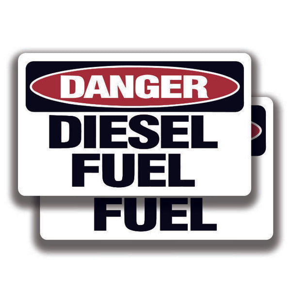 DANGER DIESEL FUEL DECAL Stickers Sign Bogo For Car Truck Window