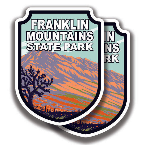 FRANKLIN MOUNTAINS STATE PARK DECAL 2 Stickers Texas Bogo For Car Truck Window