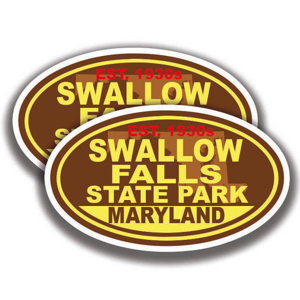 SWALLOW FALLS STATE PARK DECAL 2 Stickers Maryland Bogo Car Window