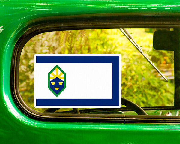 COLORADO SPRINGS FLAG DECAL 2 Stickers Bogo For Car Bumper