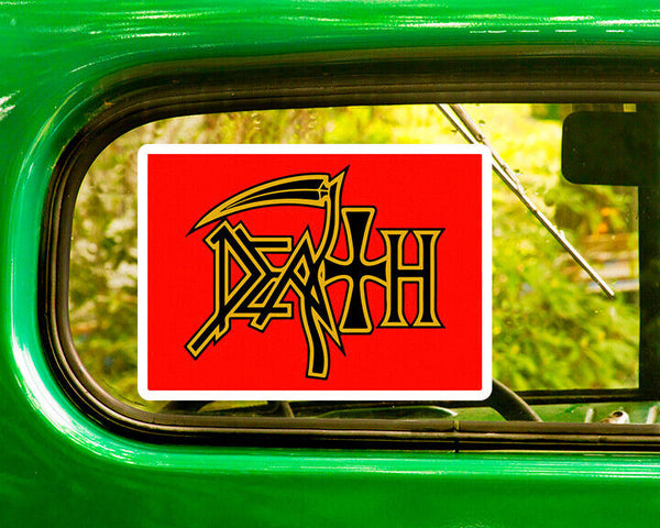 DEATH BAND DECAL 2 Stickers Bogo For Car Window