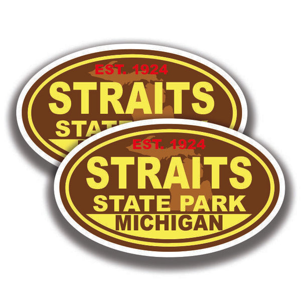 STRAITS STATE PARK DECAL Michigan 2 Stickers Bogo Car Window