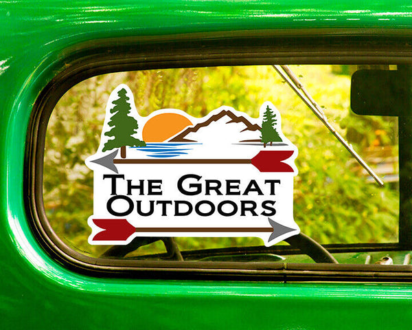 THE GREAT OUTDOORS DECAL 2 Stickers Bogo Nature camping