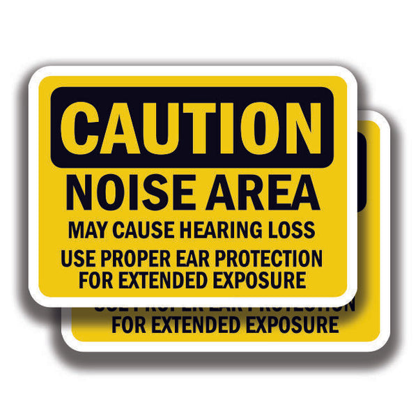 CAUTION NOISE AREA DECAL Stickers Sign Bogo For Car Truck Window