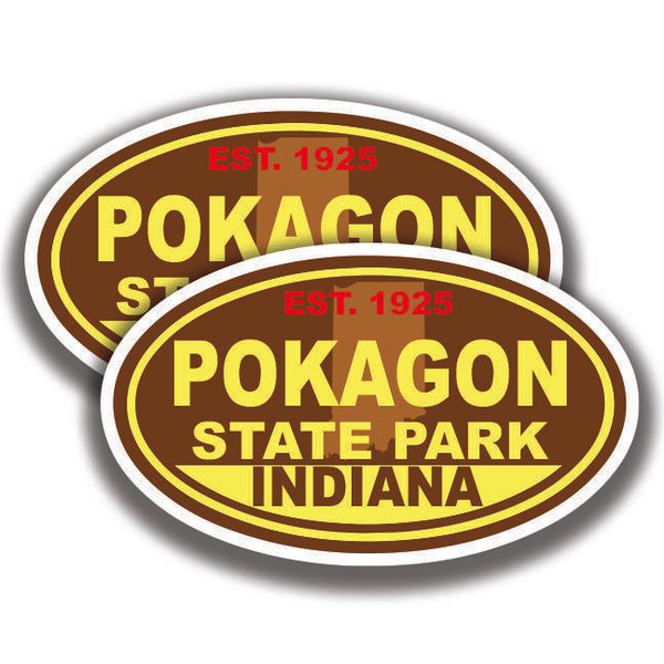 POKAGON STATE PARK DECAL 2 Stickers Indiana Bogo Car Window