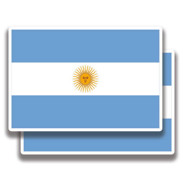 ARGENTINA FLAG DECAL 2 Stickers Bogo For Car Bumper 4x4
