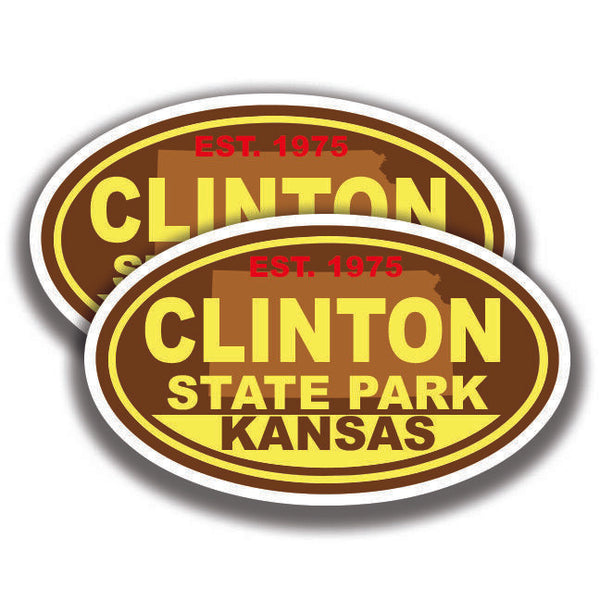 CLINTON STATE PARK DECAL Kansas 2 Stickers Bogo Car Window