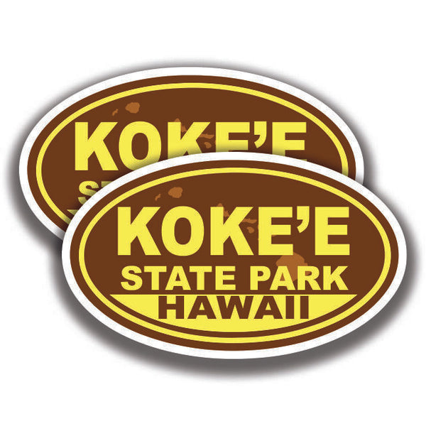 KOKE'E STATE PARK DECAL Hawaii 2 Stickers Bogo Car Window