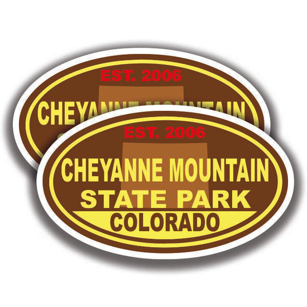 CHEYANNE MOUNTAIN STATE PARK DECALs 2 Stickers Colorado Bogo Car Window