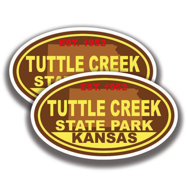 TUTTLE CREEK STATE PARK DECAL Kansas 2 Stickers Bogo Car Window
