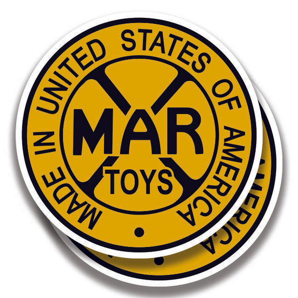 MARX TOYS DECAL Vintage Style 2 Stickers Bogo Car Window Bumper