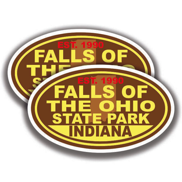 FALLS OF THE OHIO STATE PARK DECAL 2 Stickers Indiana Bogo Car Window