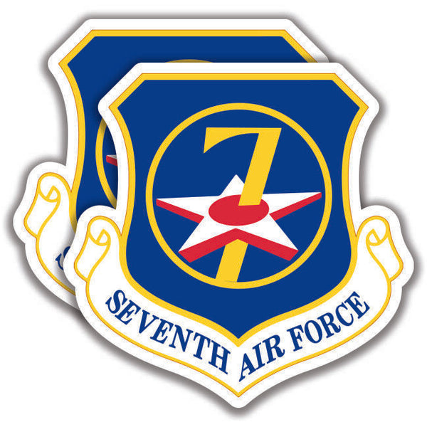 7th SEVENTH AIR FORCE DECALs 2 Stickers U.S. Air Force Bogo Military