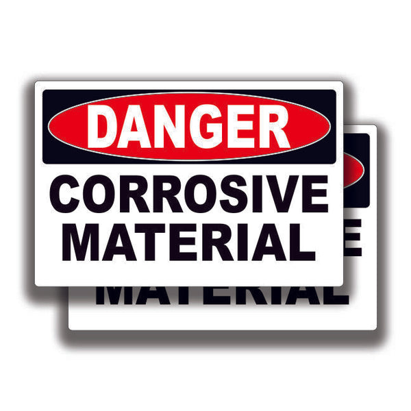 DANGER CORROSIVE MATERIAL DECAL Stickers Sign Bogo Car Truck Window
