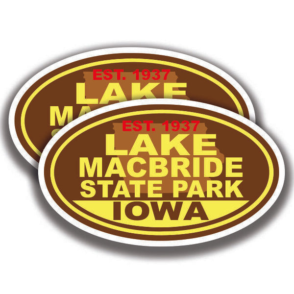 LAKE MACBRIDE STATE PARK DECAL 2 Stickers Iowa Bogo Car Window