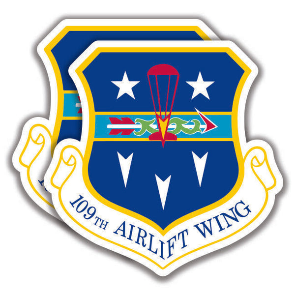 U.S. 109th AIRLIFT WING DECAL 2 Stickers Air Force Bogo