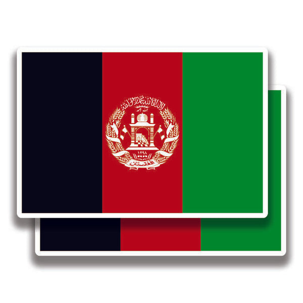 AFGHANISTAN FLAG DECAL 2 Stickers Bogo For Car Bumper 2 For 1