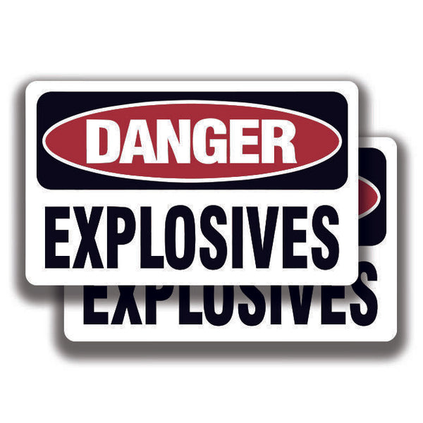 DANGER EXPLOSIVES DECAL Stickers Sign Bogo For Car Truck Window