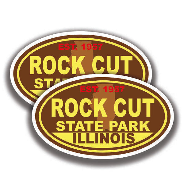 ROCK CUT STATE PARK DECAL 2 Stickers Illinois Bogo Car Window