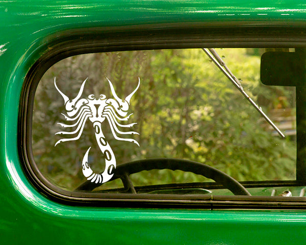 2 Tribal Scorpion Decal Stickers - The Sticker And Decal Mafia
