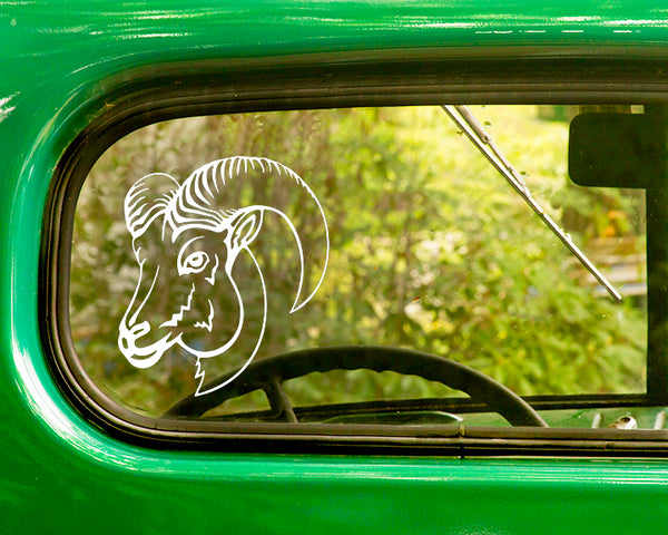 2 Bighorn Sheep Decals Sticker - The Sticker And Decal Mafia