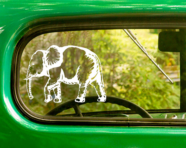 2 ELEPHANT Decals Stickers - The Sticker And Decal Mafia