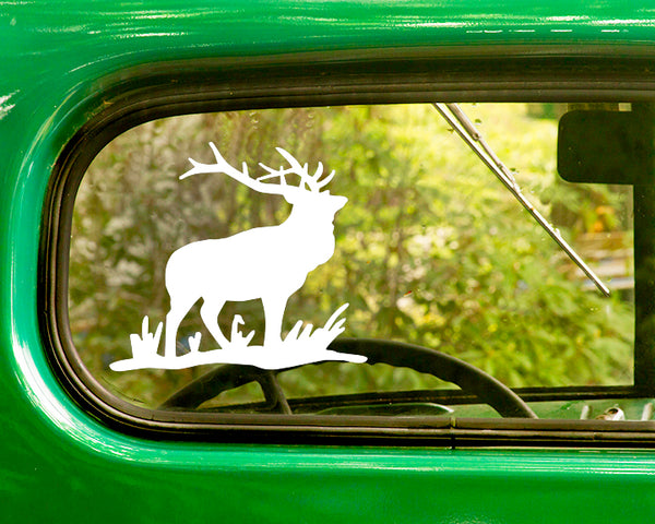 2 ELK Silhouette Decals Stickers - The Sticker And Decal Mafia