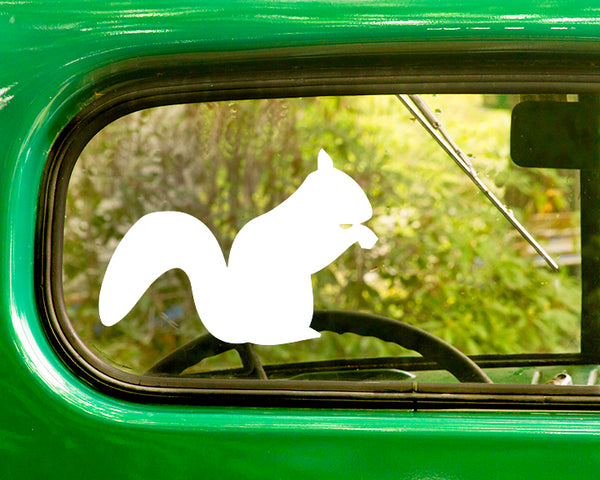 2 Squirrel Silhouette Decals Stickers - The Sticker And Decal Mafia