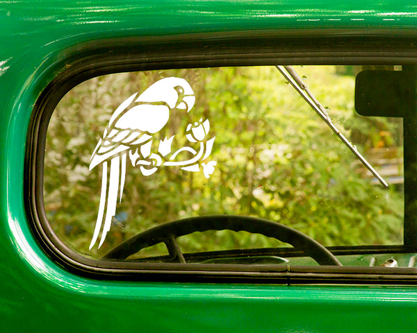 2 PARROT BIRD Decal Stickers - The Sticker And Decal Mafia