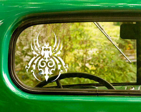 2 TRIBAL SPIDER Insect Decals Stickers - The Sticker And Decal Mafia