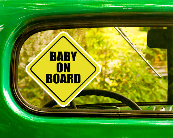 BABY ON BOARD DECALs 2 Stickers Bogo
