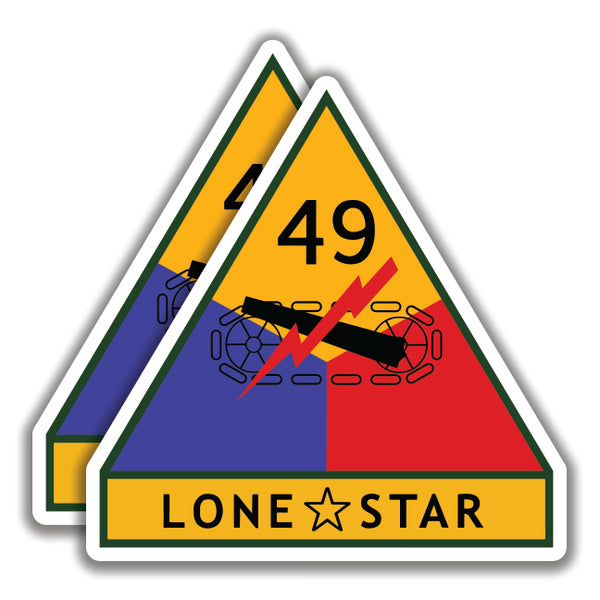 49th US ARMORED DIVISION BADGE DECALs Sticker Bogo 2 For 1
