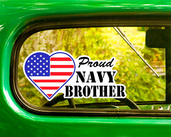 Proud U.S. Navy Brother 2 Decals Stickers Bogo - The Sticker And Decal Mafia