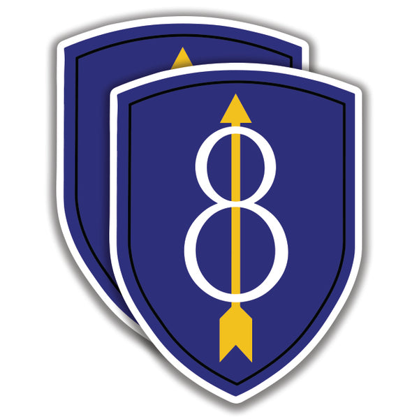 U.S. ARMY 8th INFANTRY DIVISION DECALs Sticker Bogo
