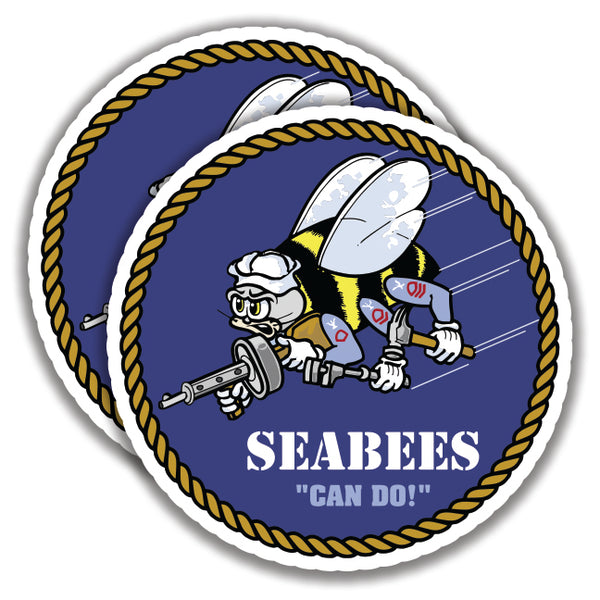U.S. NAVY SEABEES Can Do DECALs Sticker Bogo 2 For  1