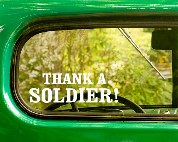 2 Thank A Soldier Veteran Decals Sticker - The Sticker And Decal Mafia