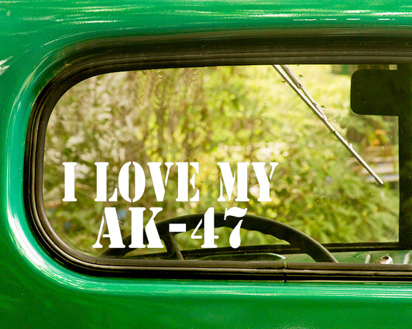 I Love My AK-47 Decal Sticker - The Sticker And Decal Mafia