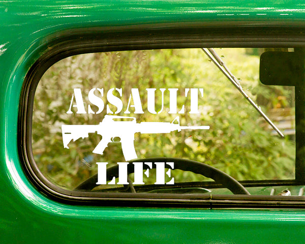 2 ASSAULT LIFE AR15 Decals Stickers - The Sticker And Decal Mafia