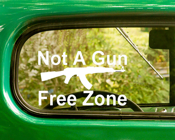 2 NOT A GUN FREE ZONE Decals Stickers - The Sticker And Decal Mafia
