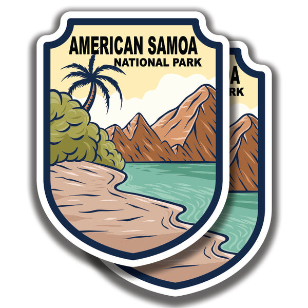 AMERICAN SAMOA NATIONAL PARK DECAL 2 Stickers Bogo