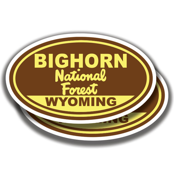 BIGHORN NATIONAL FOREST DECAL Wyoming 2 Stickers Bogo
