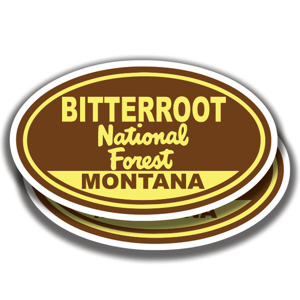BITTERROOT NATIONAL FOREST DECAL Montana 2 Stickers Bogo