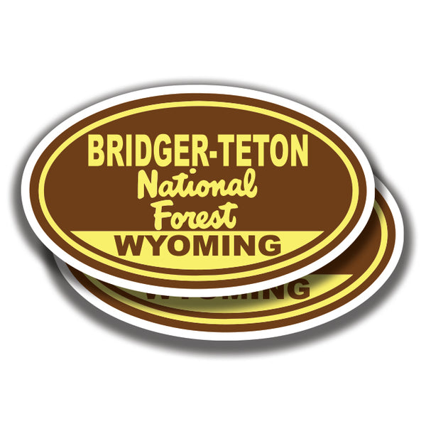 BRIDGER-TETON NATIONAL FOREST DECAL Wyoming 2 Stickers Bogo