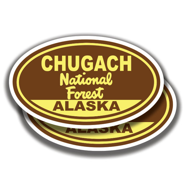 CHUGACH NATIONAL FOREST DECAL Alaska 2 Stickers Bogo