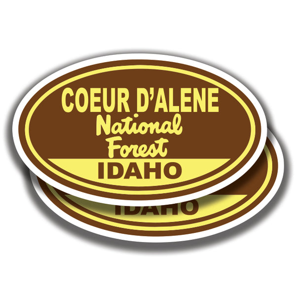COEUR D'ALENE NATIONAL FOREST DECAL Idaho 2 Stickers Bogo