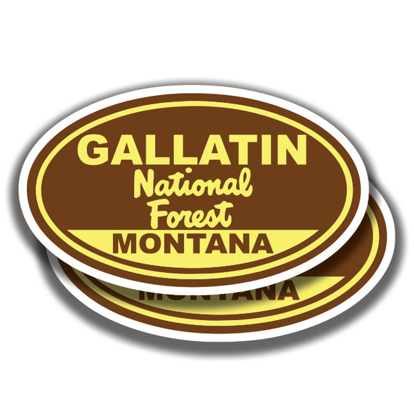 GALLATIN NATIONAL FOREST DECAL Montana 2 Stickers Bogo